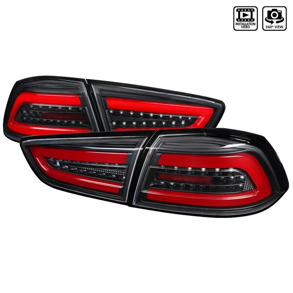 Spec-D Tuning 08-17 Mitsubishi Lancer Evo X LED Tail Lights, LT-EVO08JRLED-TM LT-EVO08JRLED-TM - main